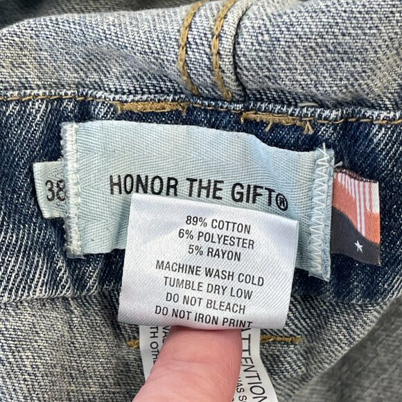 HONOR THE GIFT Men's Workwear Denim Overalls w/ Embroidered Logo -Size 38 - NWT - Picture 10 of 11